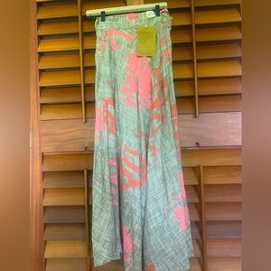 XS Kealopiko Paliloa | Wawaeiole maxi wrap skirt - textured cotton